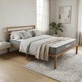thumbnail image 1 of Juego de Base Cama de Metal y Colchón Matrimonial 135x190 Memory Foam cm 18 cm Firmeza Media marron, 1 of 6