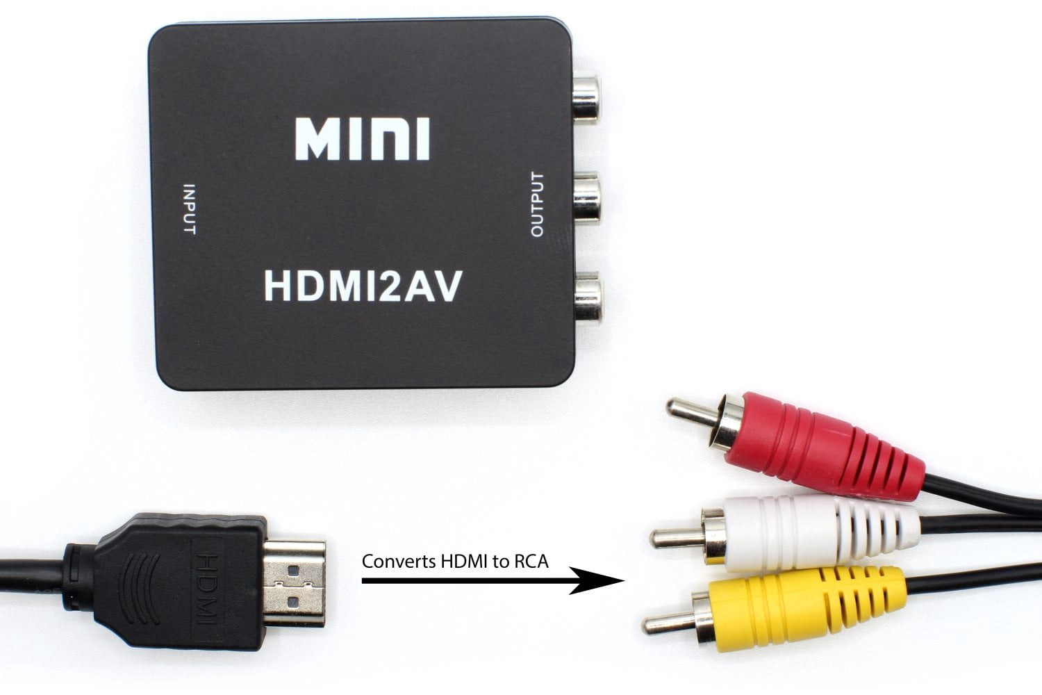 THE CIMPLE CO - HDMI to RCA Converter Kit - FEATURES Converter - HDMI & Composite Cables - Black