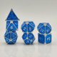 thumbnail image 4 of 7 piezas de dados poliédricos, números grandes irregulares, accesorios de Azul perfke dados poliédricos, 4 of 5