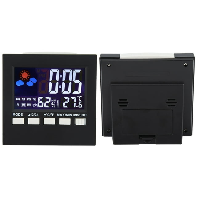 Higrómetro, termómetro de reloj despertador digital con control de sonido multiusos muy recomendado Jadeshay A