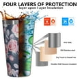 thumbnail image 3 of 16oz Tumblers Pioneer Flower Stainless Steel Vacuum Insulated Double Wall Travel Tumbler Cups Mug with Lid and Straw,Cleaning Brush for Coffee,Tea, 3 of 4