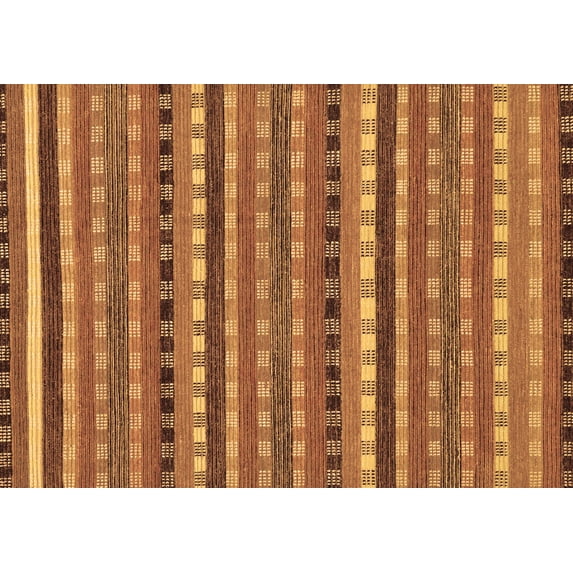 Ahgly Company Indoor Rectangle Abstract Brown Modern Area Rugs, 4' x 6'
