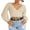 Apricot, variant on LOMON Women's Knitted Crop Deep V-Neck Long Sleeve Pullover Cross Wrap Front Loose Pullover Sweater