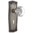 thumbnail image 1 of Nostalgic Warehouse Prairie Plate with Keyhole Waldorf Crystal Knob, Privacy - 2.75", Antique Pewter, 1 of 1