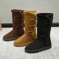 thumbnail image 2 of Hstylish Mid Calf Boots for Women Warm Fur Lined Winter Snow Anti-Slip Boots for Outdoor Brown, 2 of 8
