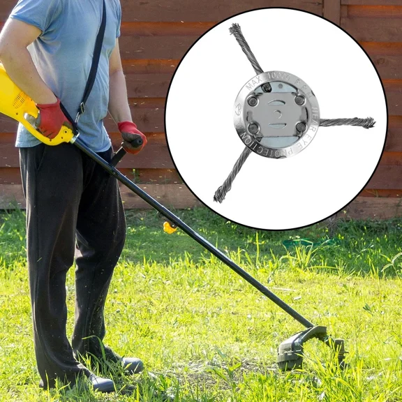 PURELY- 1*Lawn Mower Steel Wire Grass Trimmer Head Brush Cutter Weed Eater Head Garden