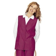 Landau Women's Essentials Classic Relaxed Fit Breathable Fade Resistant 2 Pockets Button Basic Vest Scrub, Style 0755