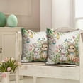 thumbnail image 4 of Easter Pillow Covers 18x18 Set of 2 Easter Egg Bunny Flower Decor for Throw Pillows covers Spring Farmhouse Pillow covers Decor Couch Living room 85A, 4 of 6