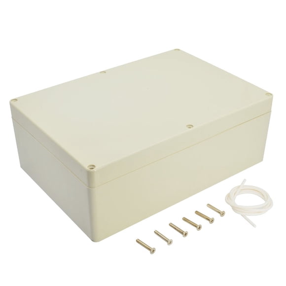 LeMotech Boîtier de Jonction en Plastique ABS Étanche et Antipoussière IP65 Universel pour Projet Électrique Gris Pâle 10.4 x 7.2 x 3.7 Pouces (263 x 182 x 95 mm)