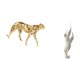 thumbnail image 5 of Escultura De Resina De Guepardo Con Plumas Doradas, Figura De Animal Moderna, Adorno Decorativo De Mesa Para Oficina, Hogar, Gabinete, Decoración, 5 of 8