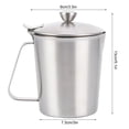 thumbnail image 2 of Thickened 304 stainless steel measuring cups coffee cups with lids flower cups tea and coffee measuring cups with scales with lids (500ml with cap), 2 of 5