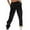 Black, variant on SMihono Deals Skinny Slim Fit Full Length Pants for Young Girls Love Fashion Women Casual Loose Solid Trousers Pockets Elastic Waist Long Pants Black 4