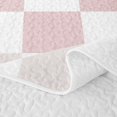 thumbnail image 5 of Manfei Rustic Check Quilt King,Vintage Plaid King Coverlet Set,Red White,3pcs,1 Bedspread and 2 Pillowcases, 5 of 7