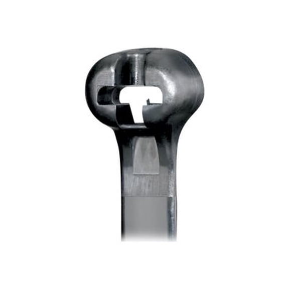 Cable Tie, 11-1/2 in L, 3 in Max Bundle Dia., Black, Nylon 6/6, 40 lb Strength, 100 PK