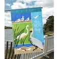 thumbnail image 5 of It's A Shore Thing Sea Blue 19 x 7 Large Polyester Outdoor Hanging Garden Flag, 5 of 6