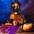thumbnail image 4 of Halloween Witch Broom Plastic Witch Broom Props Witch Broom Party Decoration for Halloween Costume Decoration, 4 of 6