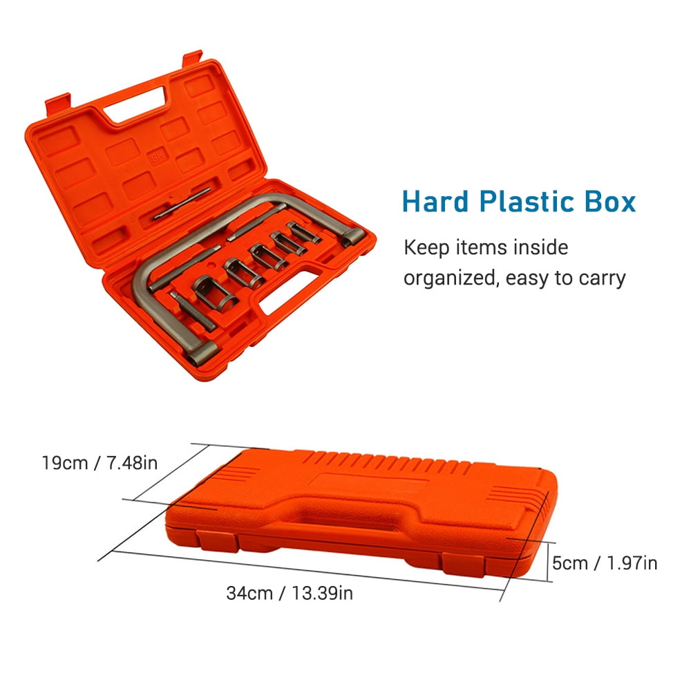 Valve Spring Compressor,Rods Car Motorbike Removal Tool With Adapters Rods Car 10 Pcs Valve Compressor C Clamp Pusher Adapters Rods Valve Compressor Collet Pusher Adapters With Collet Pusher
