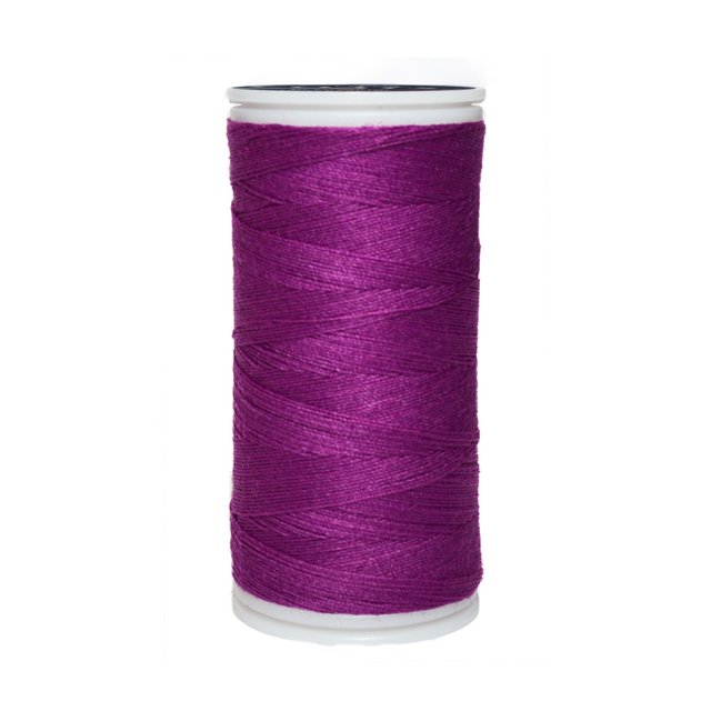 Caja 12 Pzas Hilo Morado Brillante Coats Poliéster Liso 3 Cabos Fibra Corta Coats T6980-0179