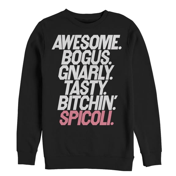 Men's Fast Times at Ridgemont High Spicoli Slang  Sweatshirt Black 2X Large