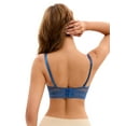 thumbnail image 2 of Unique Bargains Women's Adjustable Straps Lightweight Lace Trim Push Up Bras D 40 Blue, 2 of 6