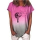 thumbnail image 2 of Fiudx Ofertas Flash Del Día Solo En Línea Moda Mujer Casual Cuello Redondo Impresión Blusa Manga Corta Camiseta Verano Tops, 2 of 4