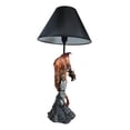 thumbnail image 4 of Red Gold Armored Dragon On Celtic Knotwork High Cross With Crystal Table Lamp, 4 of 9