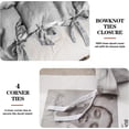 thumbnail image 3 of Simple&Opulence 100% Linen Duvet Cover Set, 3 Piece Belgian Flax Breathable Bedding, King Size 104''x92'' (1 Comforter Cover+2 Pillowshams) with Tie Closure Style,Light Grey, 3 of 8