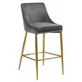 thumbnail image 1 of Meridian Furniture Karina Contemporary Velvet Stool, Grey (Set of 2), 1 of 4