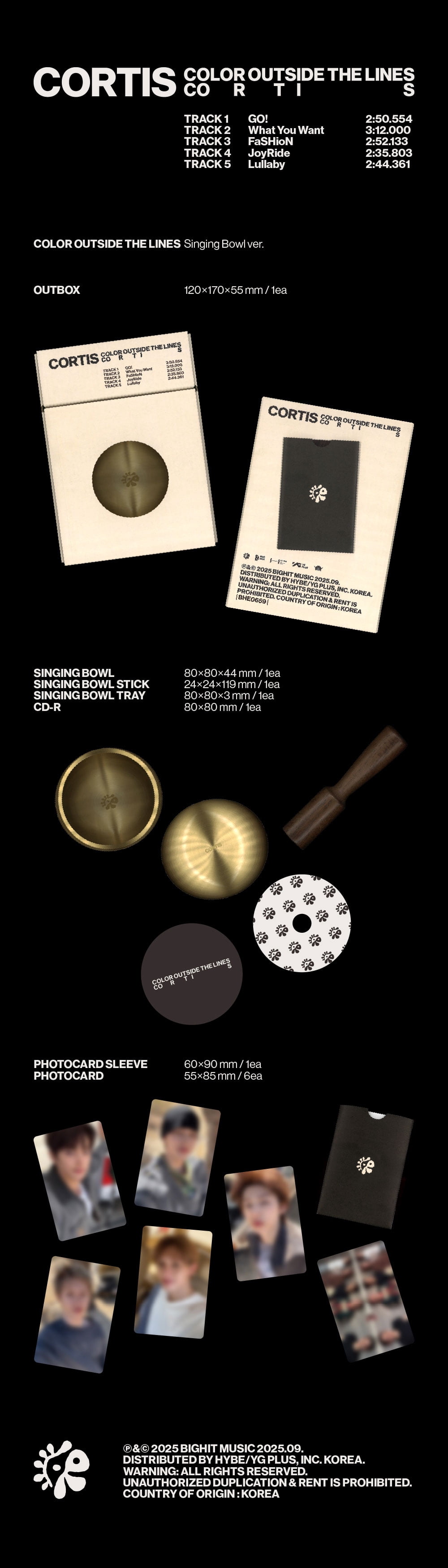 CORTIS - [COLOR OUTSIDE THE LINES] 1st EP Album SINGING BOWL Version