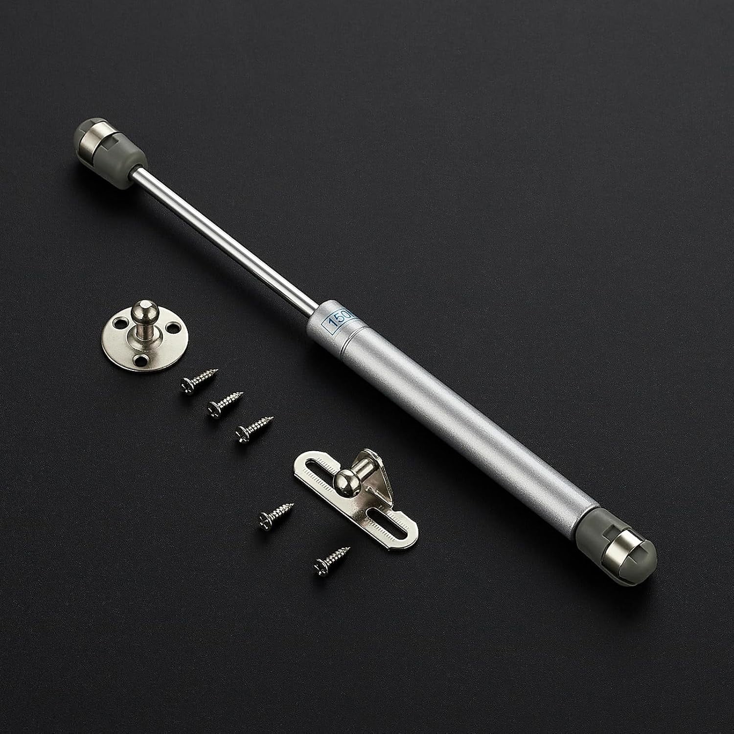 4 PCS Gas Struts for Cabinet - 10 Inch Silver Lift Supports Hinges for Ki en Lid Stay - 150N/33 LB Soft Open Doors Gas Shocks