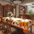 thumbnail image 6 of Autumn Leaves Pumpkin Turkey Sunflower Printed Fabric Tablecloth for Fall/Harvest/Thanksgiving, 60"x102" Oblong/Rectangle Table Cover for Dinner Kitchen Party Holiday Decoration, 6 of 6