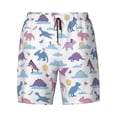 thumbnail image 4 of Lsque Mens Swim Trunks Dinosaur Pattern - Bathing Suit Compression Liner - Beach Swim Shorts Swimwear - (S-3XL) - Stretch Quick Dry -Small, 4 of 9