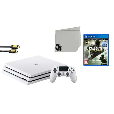 Sony PlayStation 4 PRO Glacier 1TB Gaming Console White with Call of Duty Infinite Warfare BOLT AXTION Bundle Used