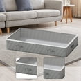 thumbnail image 1 of Contenedor de almacenamiento bajo para debajo de la cama, de perfil bajo, de 30 l, con asas y cremallera, para edredones, sábanas y ropa de cama. 1 pieza, 1 of 8