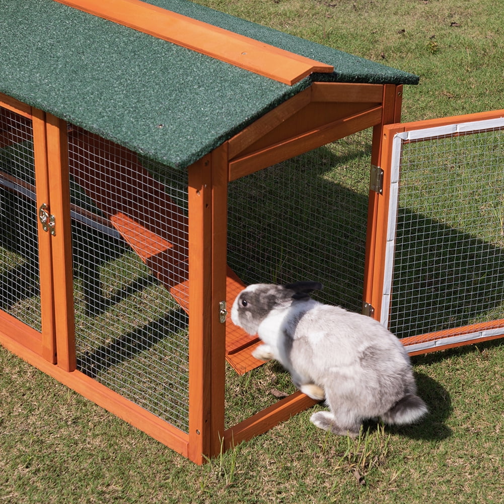 Kadyn for indoor and outdoor use Wooden Rabbit Hutch Chicken Coop with 1 Removable Tray and 3 Lockable Doors Rabbit Hutch, Orange Kadyn for indoor and outdoor use Wooden Rabbit Hutch Chicken Coop with 1 Removable Tray and 3 Lockable Doors Rabbit Hutch, Orange