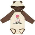 thumbnail image 3 of Inktastic Future Softball Star Cute Girls Girls Long Sleeve Baby Bodysuit, 3 of 5
