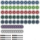 thumbnail image 1 of Kit de 76 discos de cerdas radiales, cepillo abrasivo, rueda de pulido de detalles de 1/8 de pulgada y 3/2,35 mm para accesorios de herramientas rotativas, 1 of 6