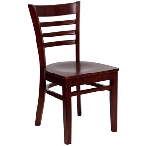 Flash Furniture Hercules Ladder Back Chair, Mahogany