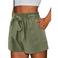 thumbnail image 6 of Womens Shorts with Pockets Summer Casual Shorts for Women Waist Casual Lightweight Adjustable Tie Knot Loose, 6 of 7