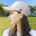 thumbnail image 2 of MIASHUI Women's Basic Solid Color Retro Soft Top Baseball Cap for Sun Protection, Adjustable Fit for Comfort, Simple Design for Everyday Wear Beige, 2 of 4