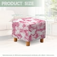 thumbnail image 3 of SCRAWLGOD Pink Butterfly Pattern Ottoman Slipcover Square Machine Washable Stretch Storage Ottoman Covers Removable Footrest Stool Cover Protector for Dogs Pets, 3 of 7