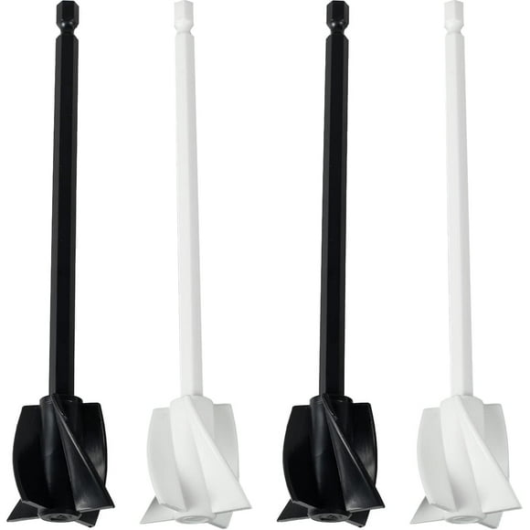 Set of 4 Epoxy Mixer Attachment for Any 1/4" Drill Reusable Plastic Paint Mixer Paddle 16.5cm Mixer Drill Attachment Mixing Tool