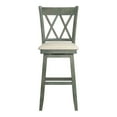 thumbnail image 2 of Weston Home Sheena Double X Back Bar Height Wood Swivel Stool, Antique Sage, 2 of 5
