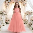 thumbnail image 2 of FYDUU Robe d'Été Élégante Sans Manches pour Filles Robe Formelle en Tulle pour Fêtes d'Anniversaire Robe Décontractée pour Filles Robe de Mode, 2 of 4