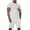 White, variant on Mens 2 Piece Short Set Casual Tee Shirt Drawstring Shorts Set Summer Athletic Jogging Tracksuits White M