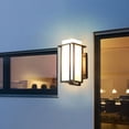 thumbnail image 5 of 110V Modern LED Wall Light - Exterior Lantern Lamp Porch Sconce Opening Design Glass Lampshade Antirust Treatment, 5 of 18