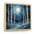 thumbnail image 2 of Designart "Mystic Moonlight Birch Woods I" Landscapes Floater Framed Wall Art Print, 2 of 7