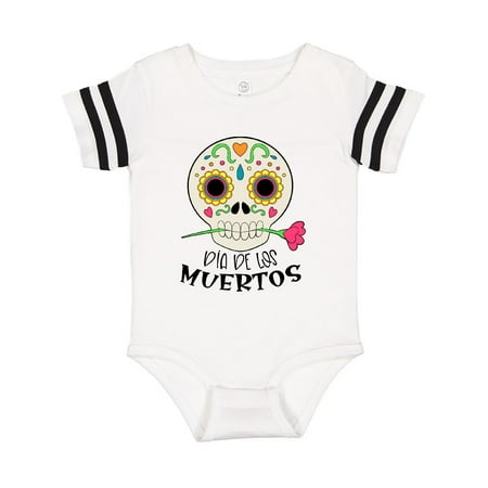 

Inktastic Día de los Muertos Skull with Flower Gift Baby Boy or Baby Girl Bodysuit