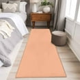 thumbnail image 5 of Peach Fuzz Area Rugs 2x6 for Kitchen Runner Rug, Farmhouse Solid Orange Color Modern Art Non Slip Washable Rug Runner, Low Pile Indoor Floor Carpet Mat Bathroom Rugs for Bedroom, Kids Room, 5 of 9