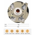 thumbnail image 6 of 15 Inch Round Placemats Set of 6, Cute Cat Non Slip Heat Insulation PP Table Mats, Black Beige Vintage Animal Washable Place Mats for Kitchen Dining Party Table Decor, 6 of 7